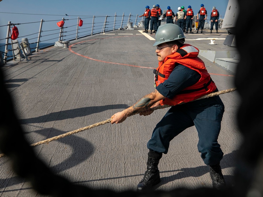 USS Delbert D. Black Conducts RAS with USNS Alan Shepard