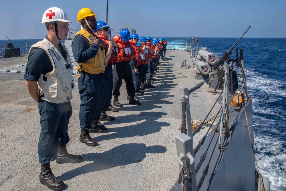 USS Nitze Replenishment at Sea