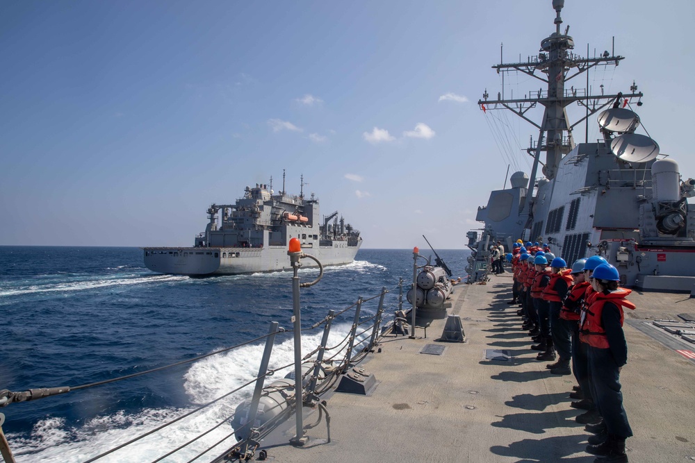 USS Nitze Replenishment at Sea