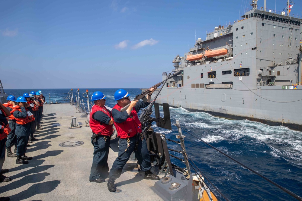 USS Nitze Replenishment at Sea