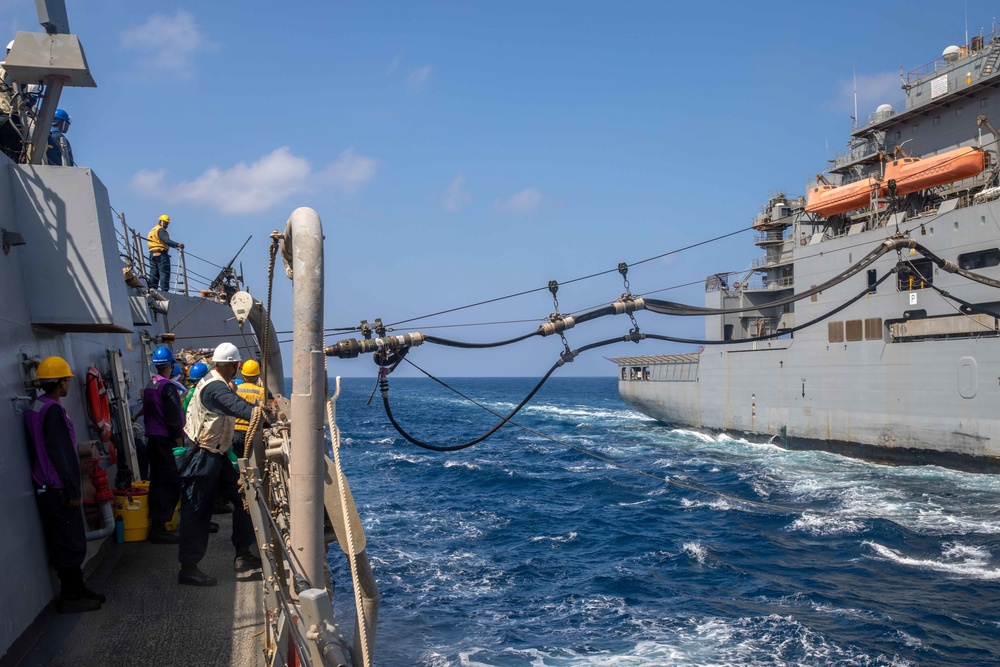 USS Nitze Replenishment at Sea