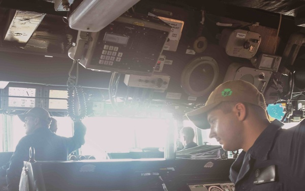 The Sullivans transits the Bab al-Mandeb