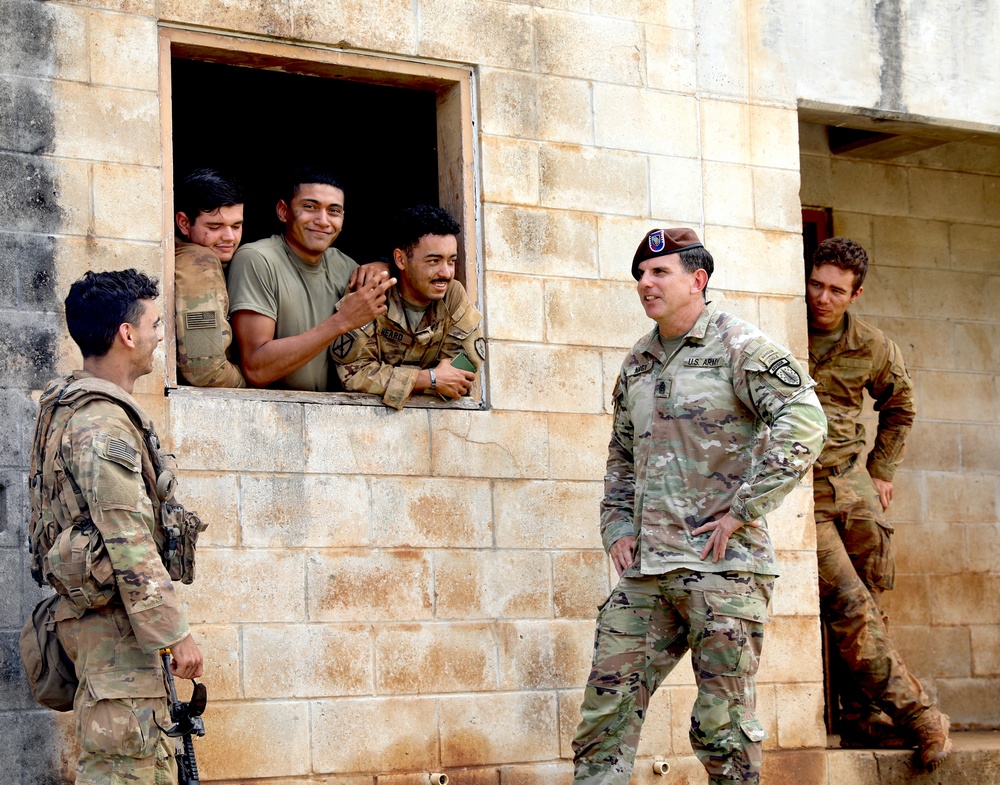 Soldiers visit with SFAB Senior Leader at JPMRC 23-1
