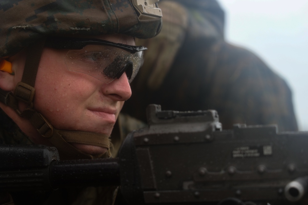 Third Battalion Third Marines Mark 19 Automatic Grenade Launcher and M240B Range