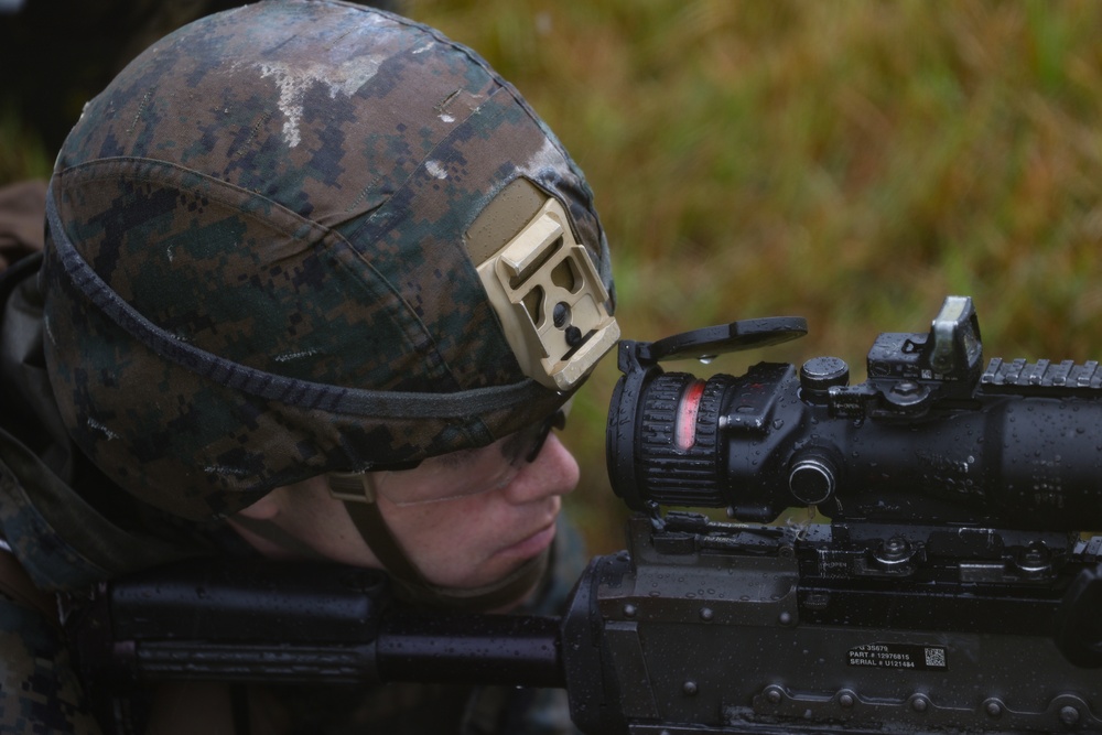 Third Battalion Third Marines Mark 19 Automatic Grenade Launcher and M240B Range