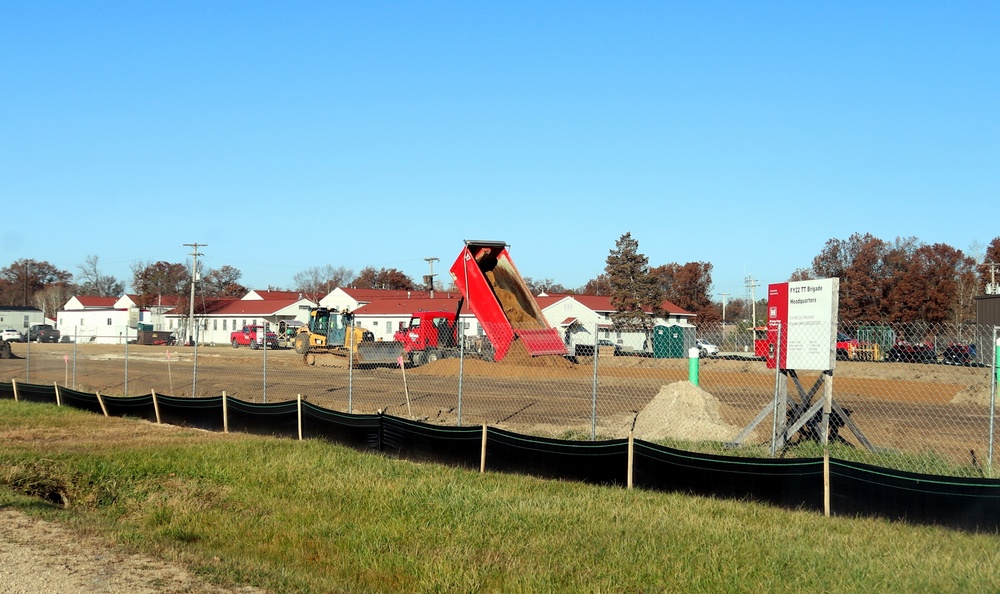 November 2022 construction operations of $11.96 million transient training brigade headquarters at Fort McCoy