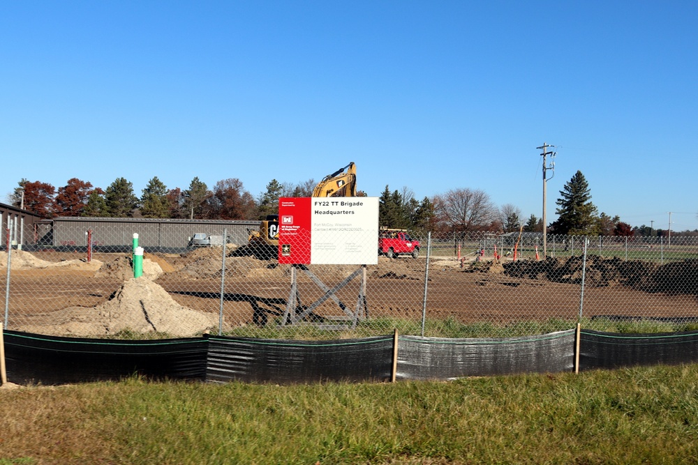 November 2022 construction operations of $11.96 million transient training brigade headquarters at Fort McCoy