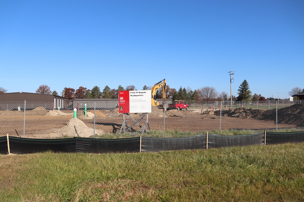 November 2022 construction operations of $11.96 million transient training brigade headquarters at Fort McCoy