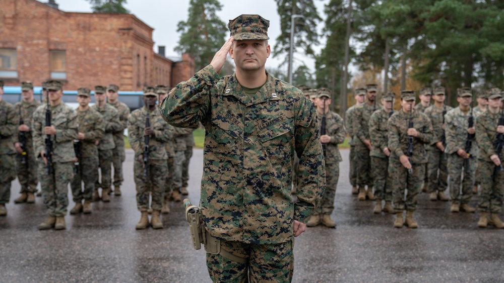 U.S. Marines with Combat Logistics Battalion 6 Participate in Finnish-Swedish Heritage Day Parade with Finnish Soldiers