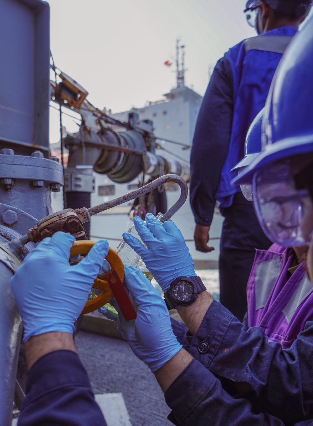 The Sullivans conducts replenishment-at-sea