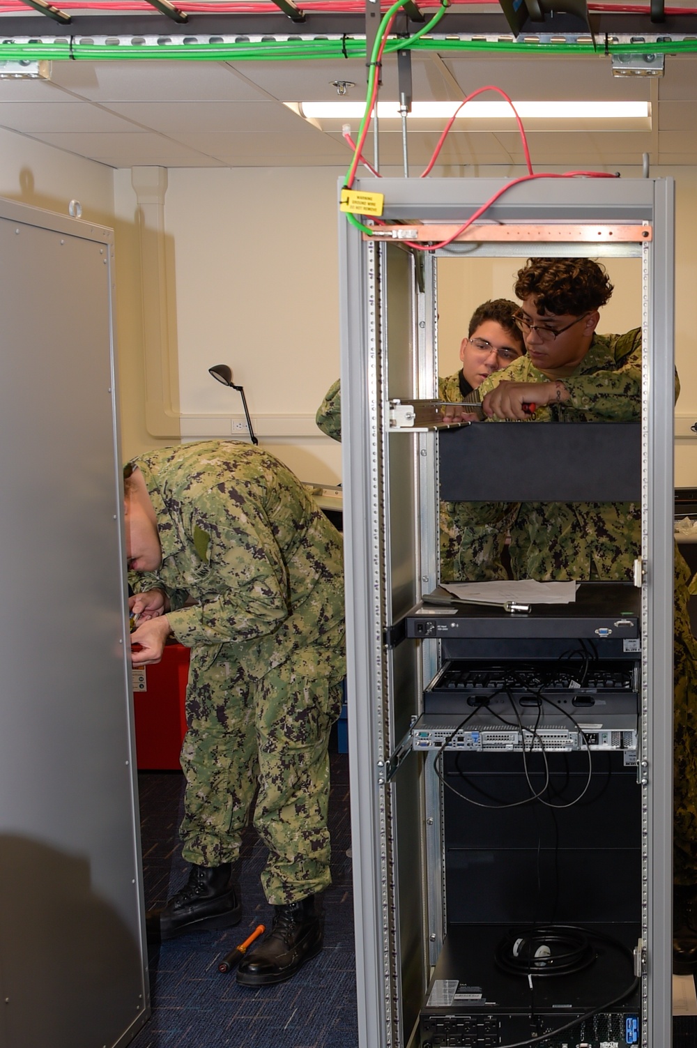 Cryptologic Technician Maintenance Students Assemble and Tested Network Racks