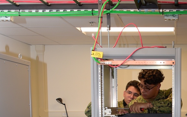 Cryptologic Technician Maintenance Students Assemble and Tested Network Racks