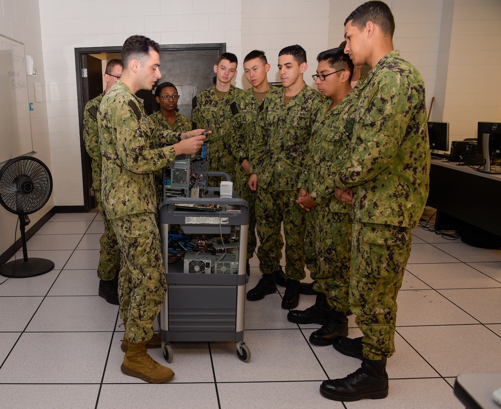 Information Systems Technician Students Learn About Computer Components