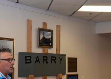 USS Barry Stern Nameplate Dedication