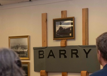 USS Barry Stern Nameplate Dedication