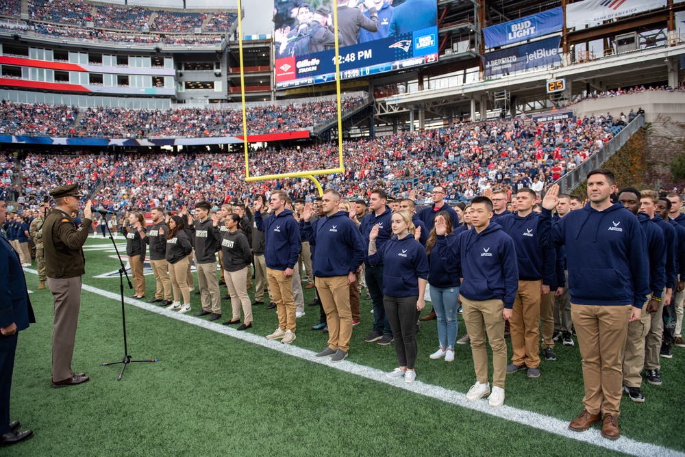 Salute to Service with Massachusetts Air National Guard and New England Patriots