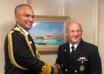 U.S. Chief of Naval Operations Adm. Mike Gilday Meeting with India’s Chief of the Naval Staff Adm. R. Hari Kumar