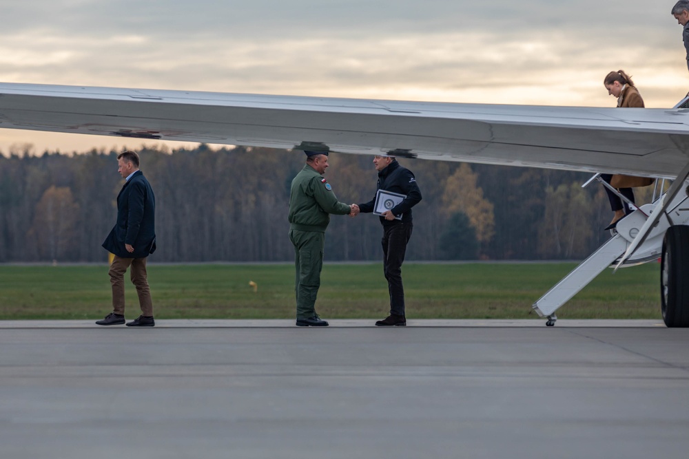 Minister of National Defense of Poland and United States Ambassador for Poland visit 33rd Air Base Groundbreaking Ceremony