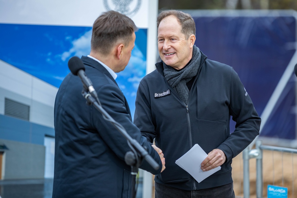 Minister of National Defense of Poland and United States Ambassador for Poland visit 33rd Air Base Groundbreaking Ceremony