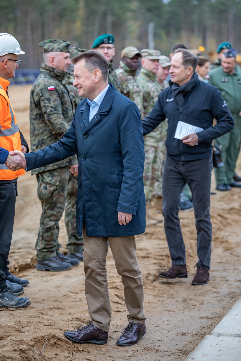 Minister of National Defense of Poland and United States Ambassador for Poland visit 33rd Air Base Groundbreaking Ceremony