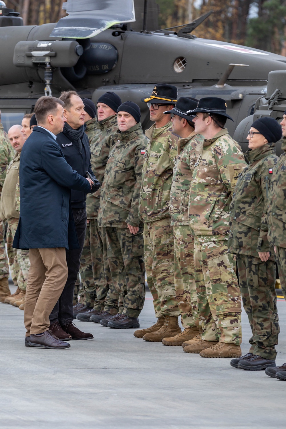 Minister of National Defense of Poland and United States Ambassador for Poland visit 33rd Air Base Groundbreaking Ceremony