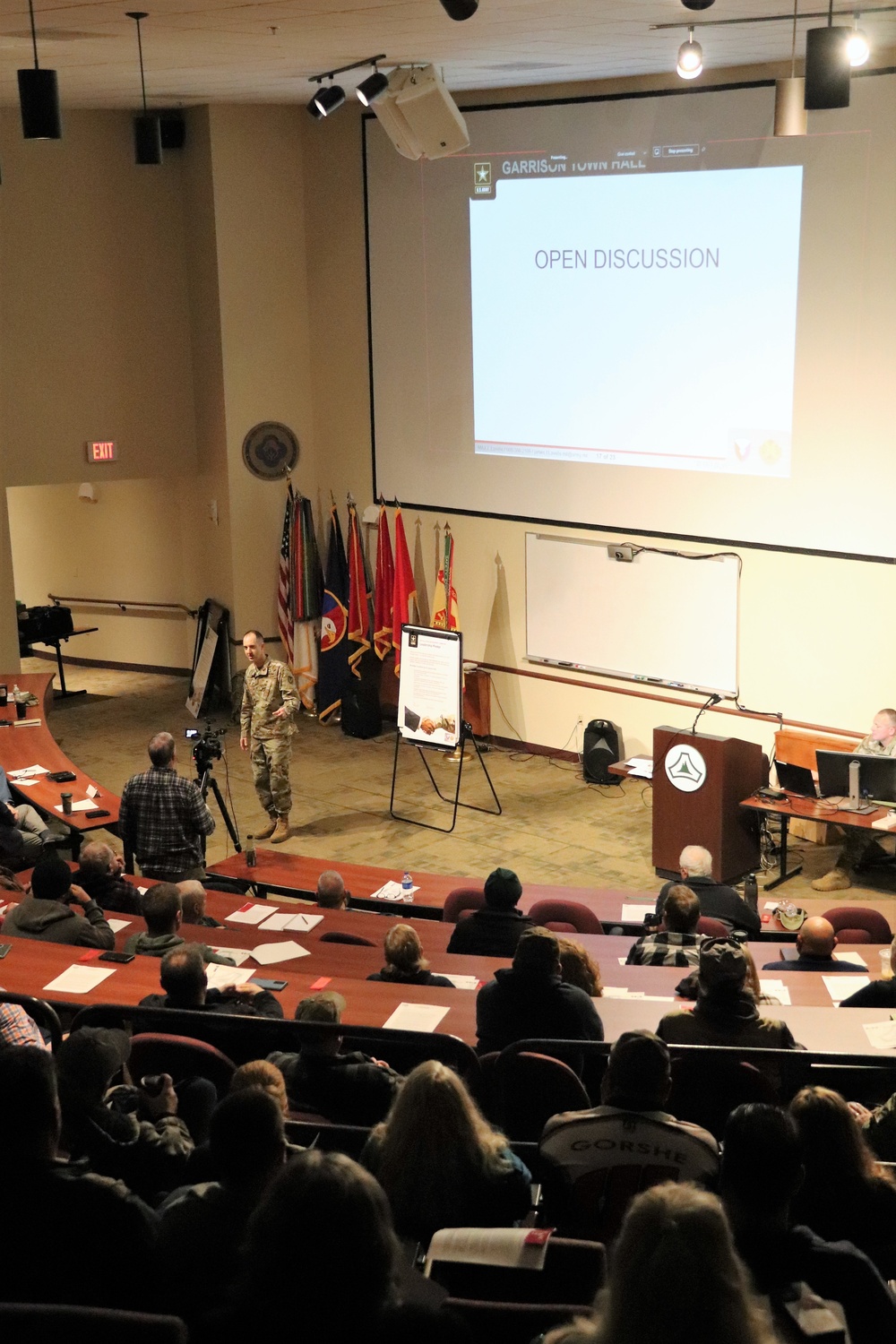 Fort McCoy Garrison commander holds town hall to review climate survey, first 90 days