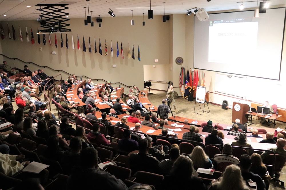 Fort McCoy Garrison commander holds town hall to review climate survey, first 90 days