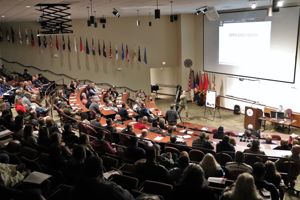 Fort McCoy Garrison commander holds town hall to review climate survey, first 90 days