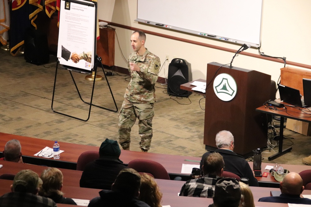 Fort McCoy Garrison commander holds town hall to review climate survey, first 90 days