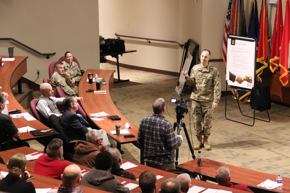 Fort McCoy Garrison commander holds town hall to review climate survey, first 90 days