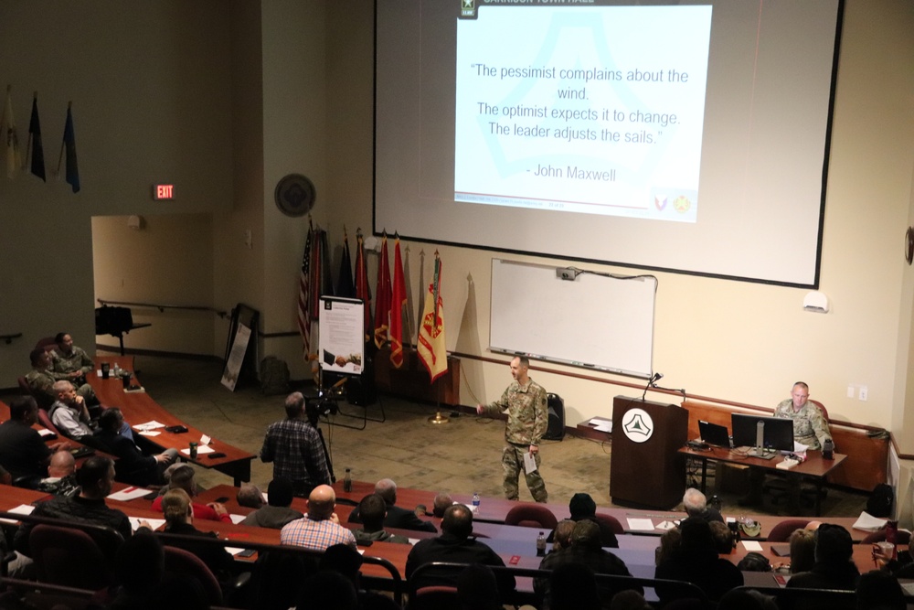 Fort McCoy Garrison commander holds town hall to review climate survey, first 90 days