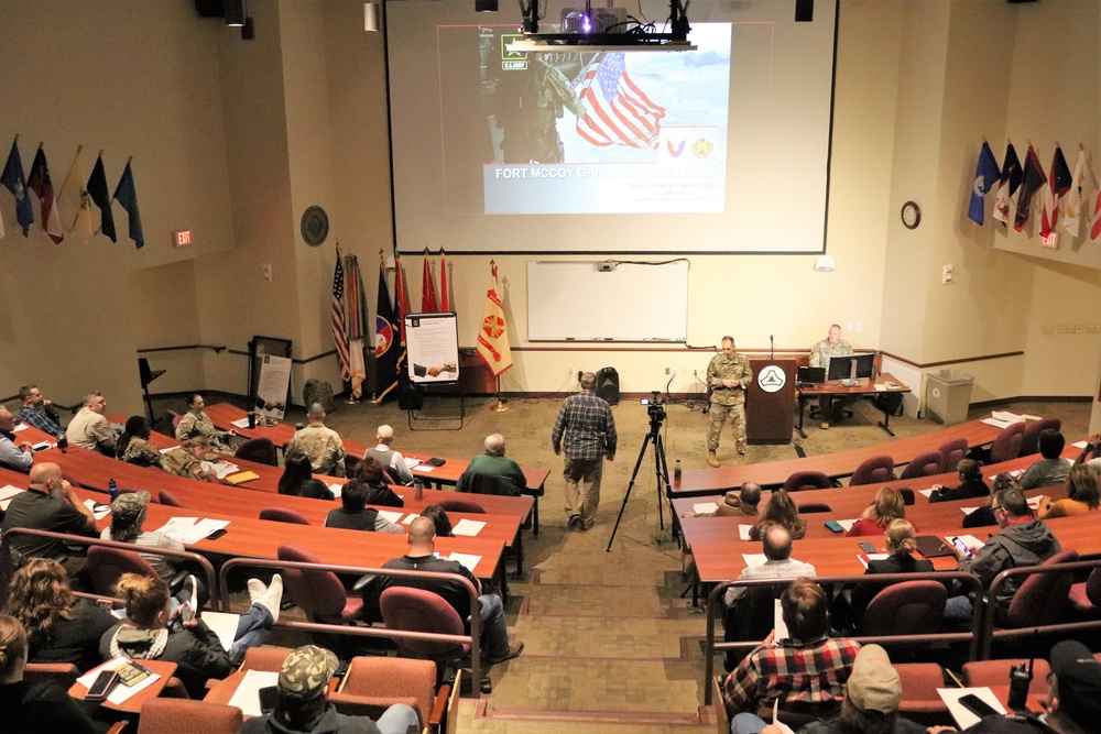 Fort McCoy Garrison commander holds town hall to review climate survey, first 90 days