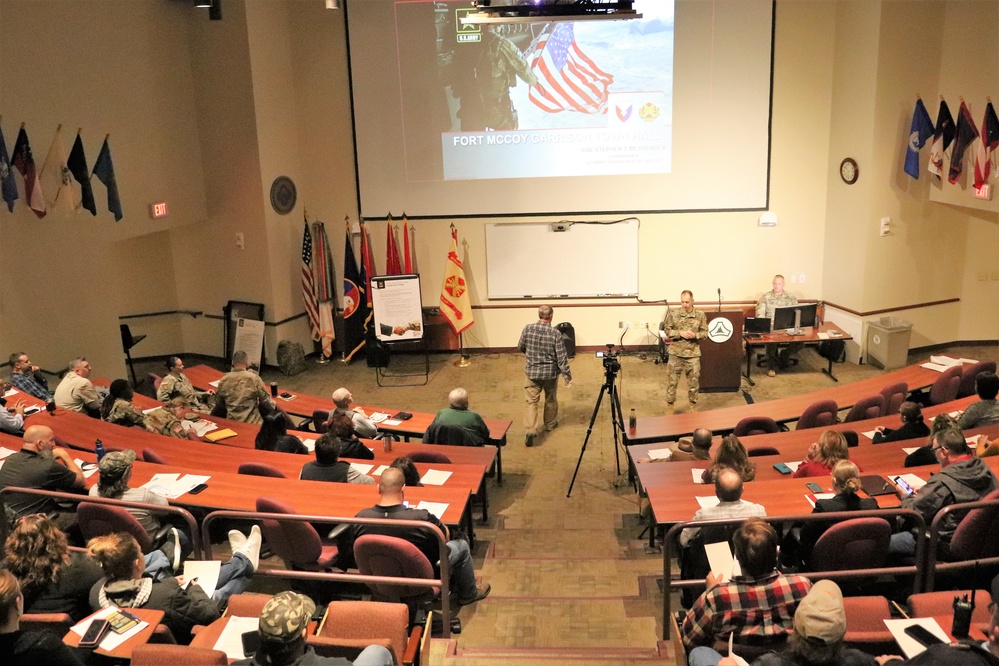 Fort McCoy Garrison commander holds town hall to review climate survey, first 90 days