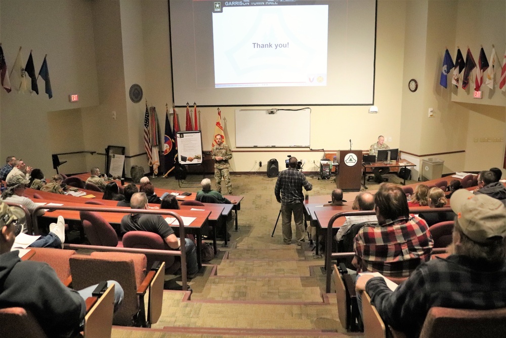 Fort McCoy Garrison commander holds town hall to review climate survey, first 90 days