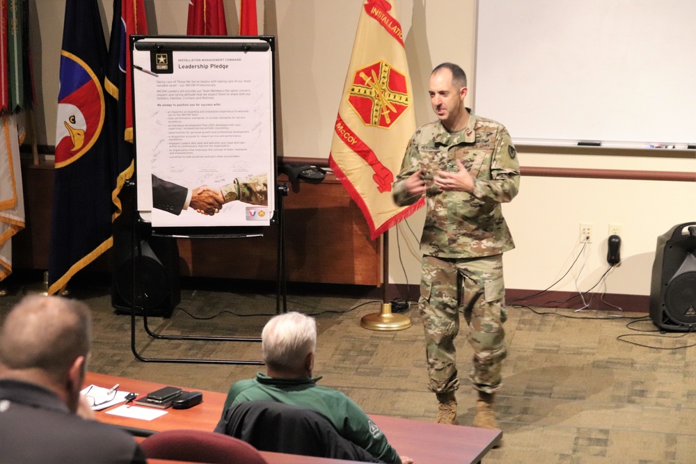 Fort McCoy Garrison commander holds town hall to review climate survey, first 90 days