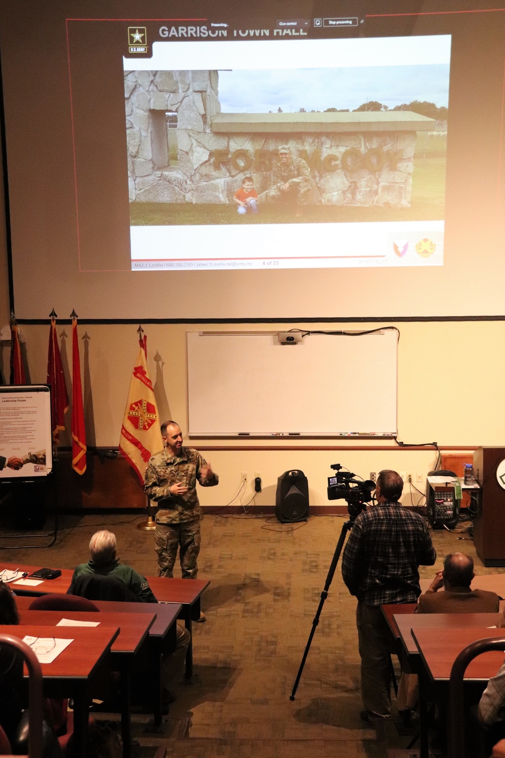 Fort McCoy Garrison commander holds town hall to review climate survey, first 90 days