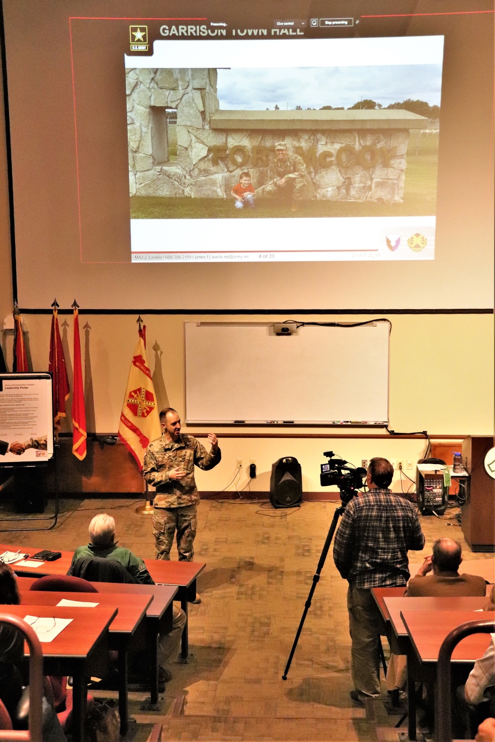 Fort McCoy Garrison commander holds town hall to review climate survey, first 90 days