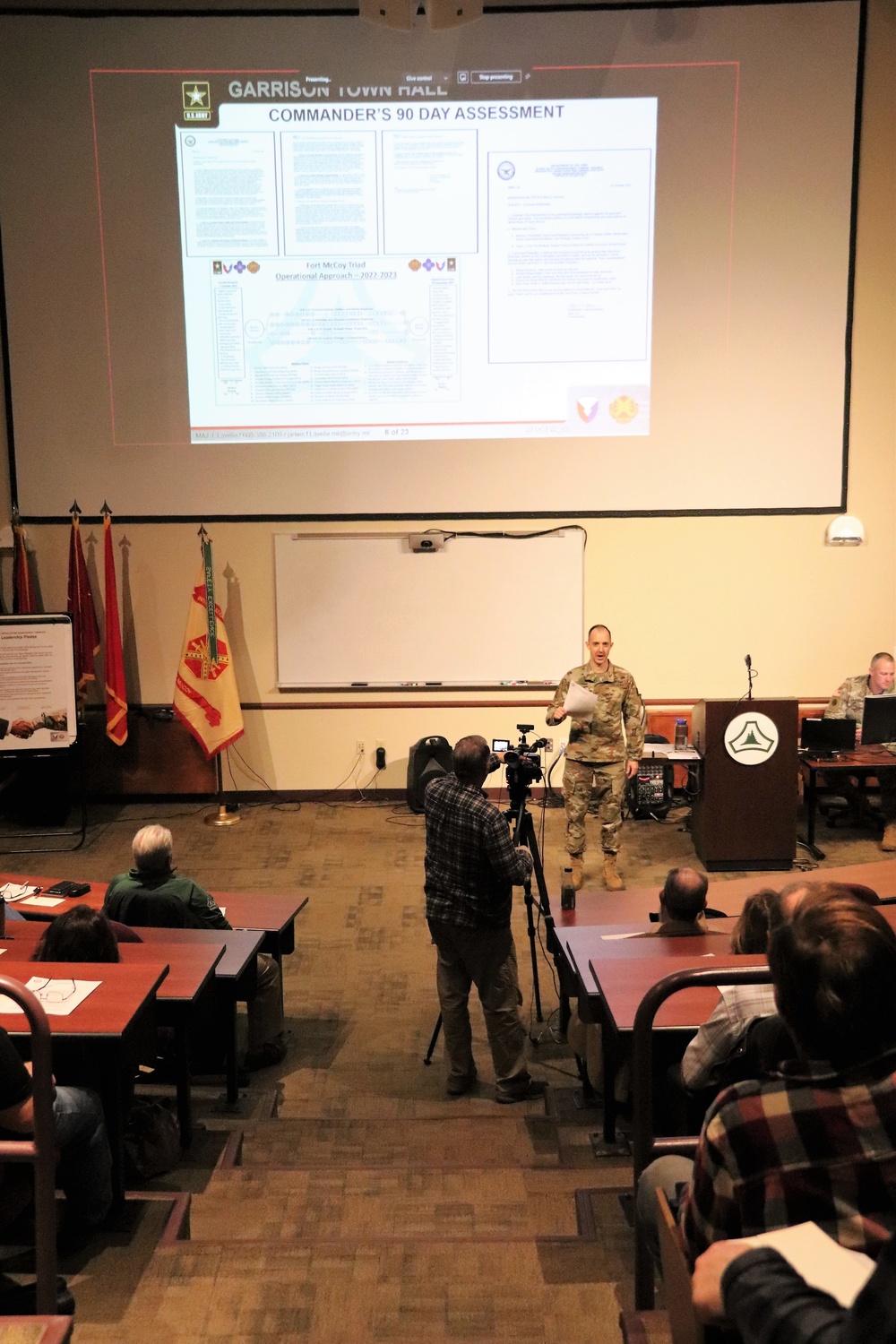 Fort McCoy Garrison commander holds town hall to review climate survey, first 90 days