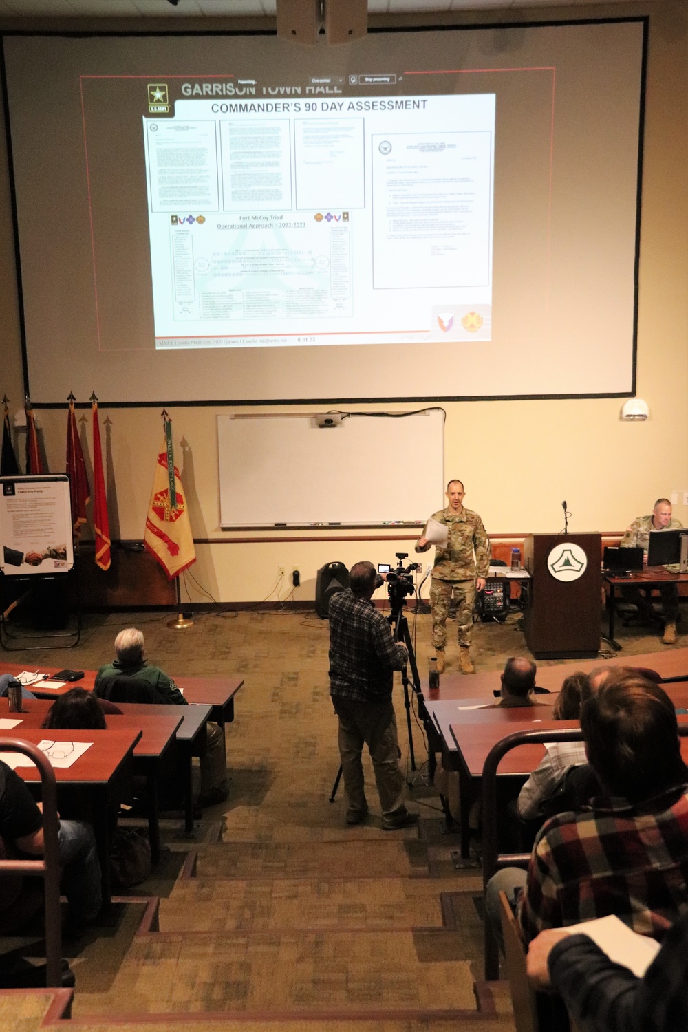 Fort McCoy Garrison commander holds town hall to review climate survey, first 90 days