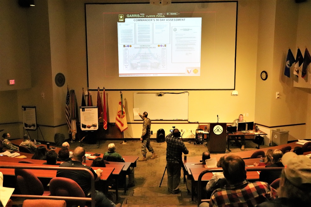 Fort McCoy Garrison commander holds town hall to review climate survey, first 90 days