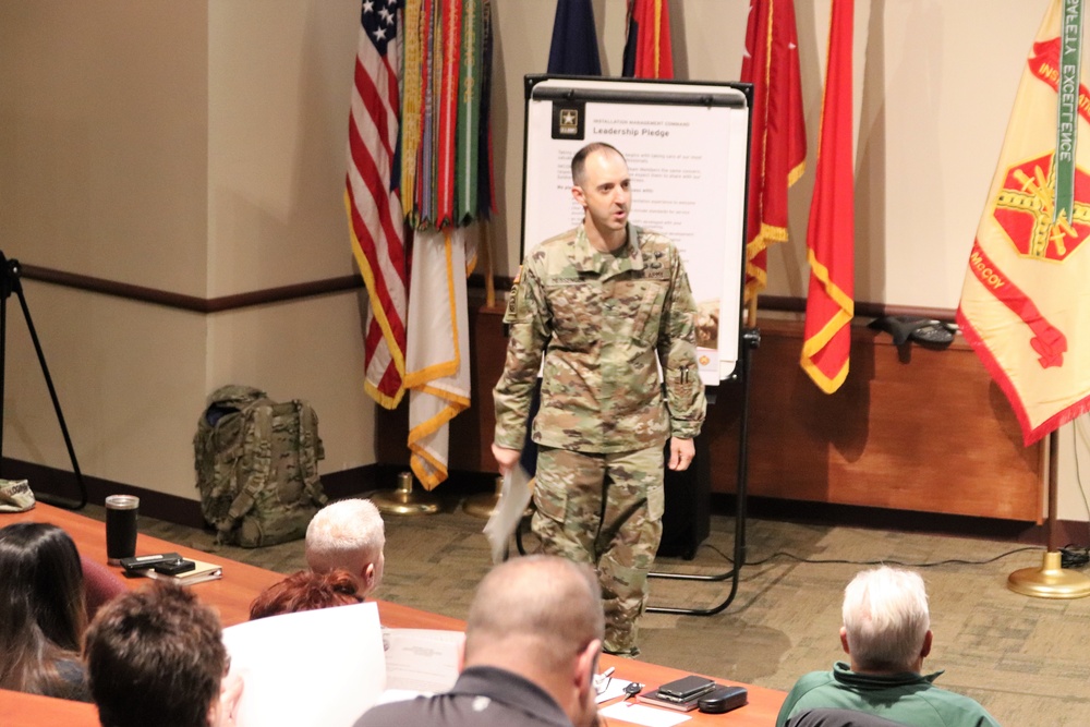 Fort McCoy Garrison commander holds town hall to review climate survey, first 90 days