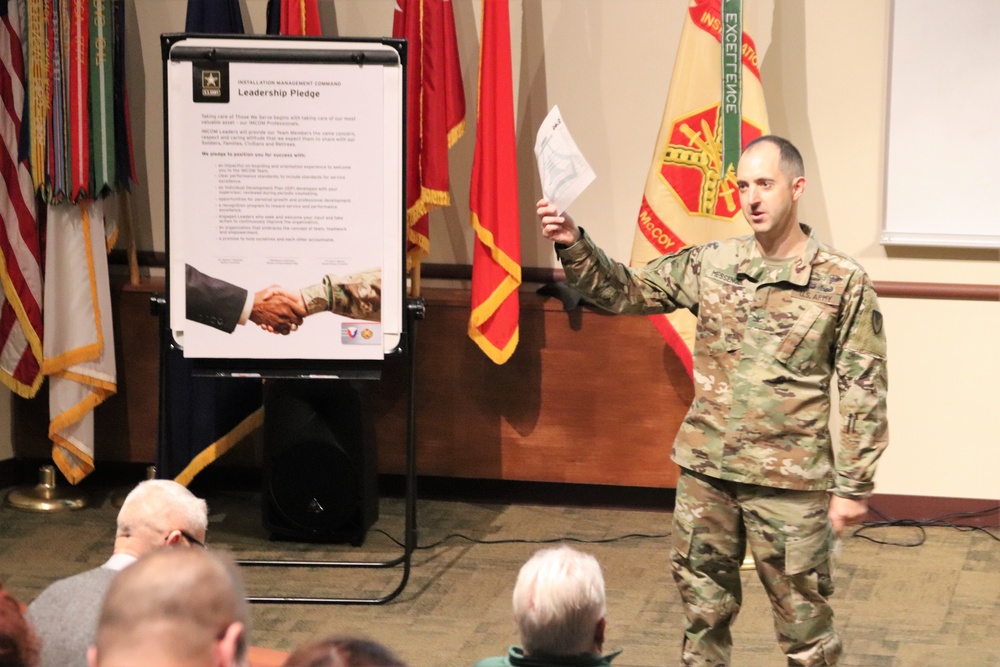 Fort McCoy Garrison commander holds town hall to review climate survey, first 90 days