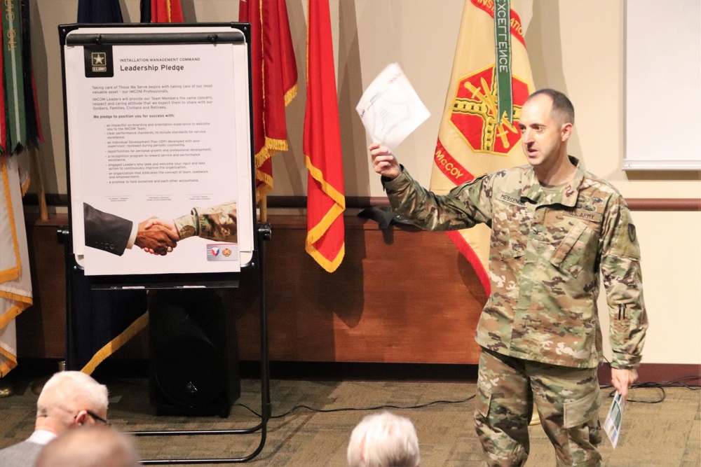 Fort McCoy Garrison commander holds town hall to review climate survey, first 90 days