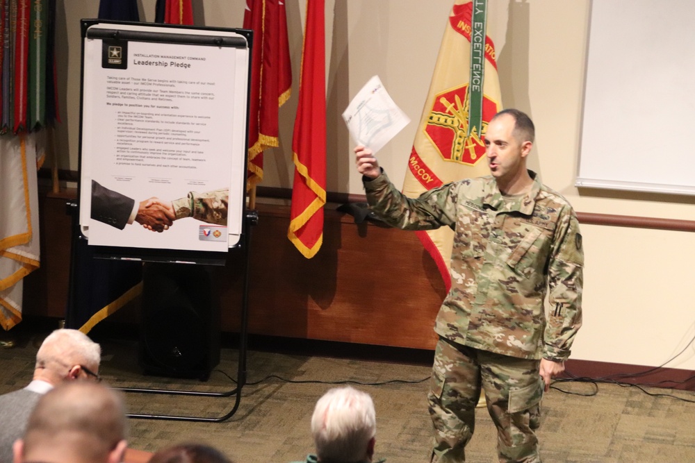 Fort McCoy Garrison commander holds town hall to review climate survey, first 90 days