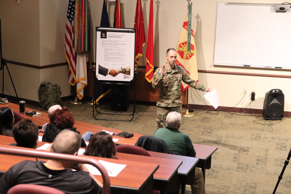 Fort McCoy Garrison commander holds town hall to review climate survey, first 90 days