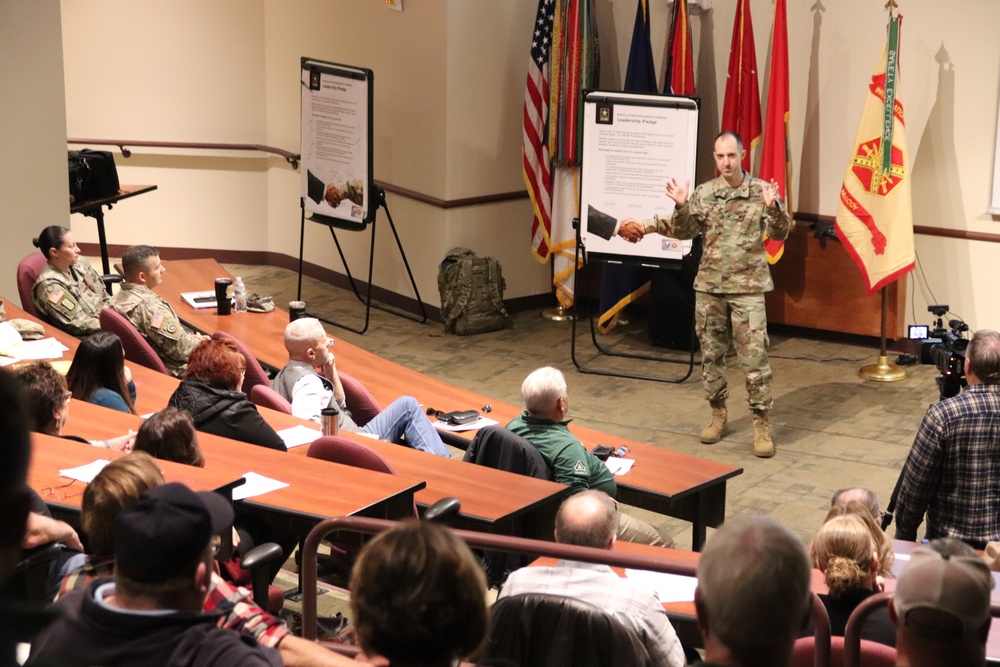 Fort McCoy Garrison commander holds town hall to review climate survey, first 90 days