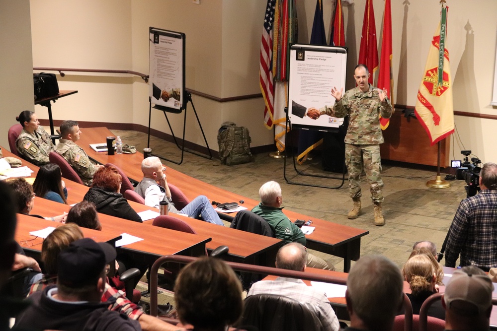 Fort McCoy Garrison commander holds town hall to review climate survey, first 90 days