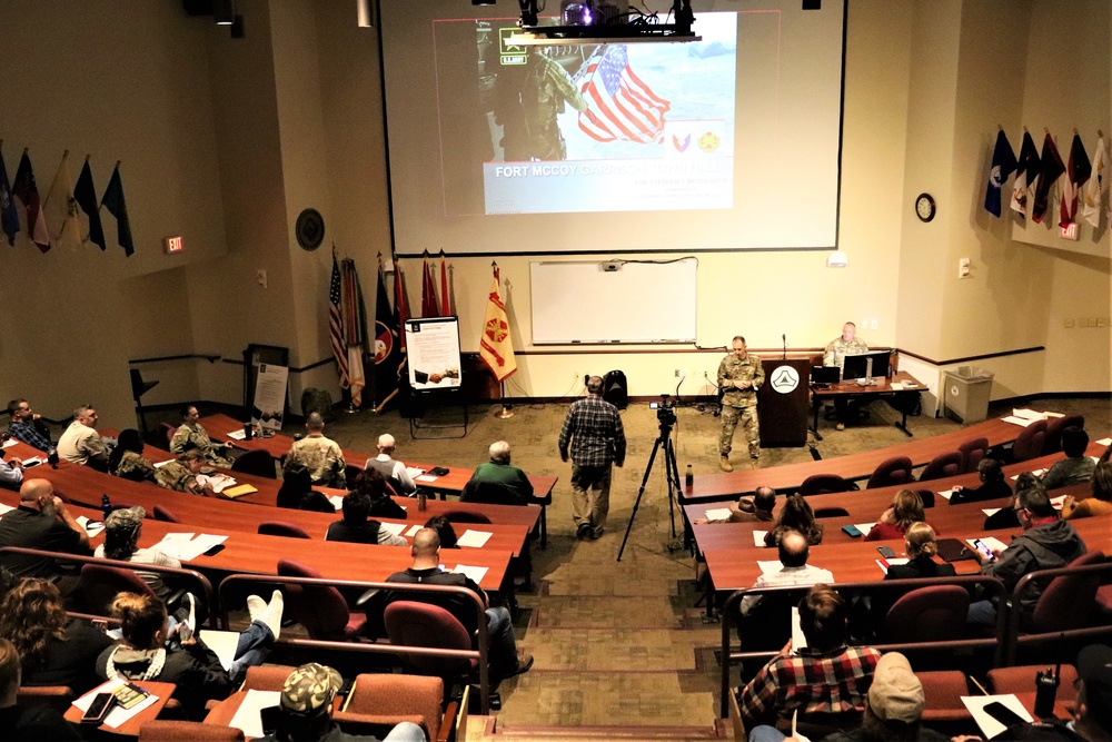 Fort McCoy Garrison commander holds town hall to review climate survey, first 90 days