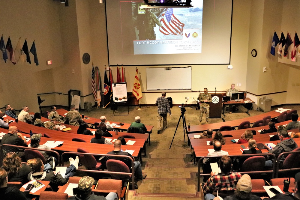 Fort McCoy Garrison commander holds town hall to review climate survey, first 90 days