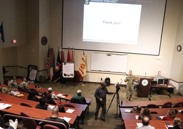 Fort McCoy Garrison commander holds town hall to review climate survey, first 90 days